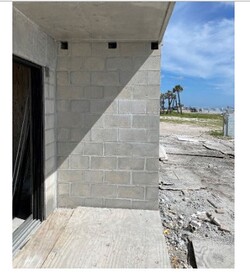 Typical block wall construction