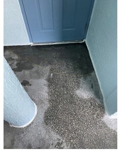 Typical ponding areas identified on the walkways