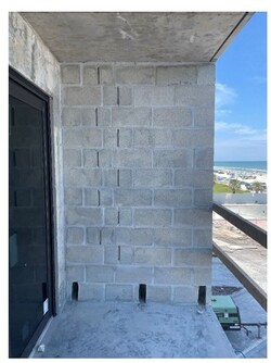 Typical block divider wall