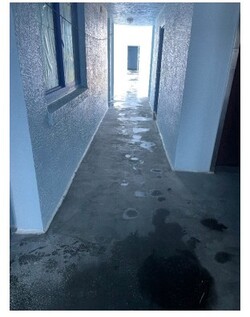 Typical flooded walkway