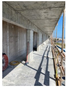 Typical CMU wall installation