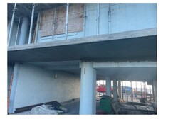 In-progress stucco application