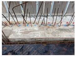 Typical dowel holes