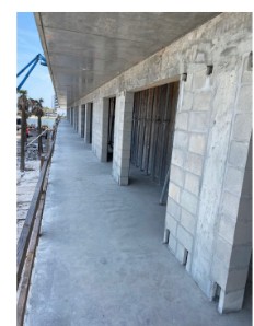 CMU infill wall installaiton