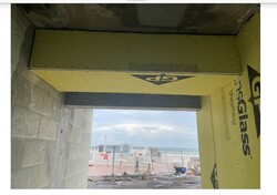 Typical chase box sheathing installed