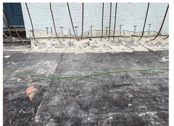 Typical dowels completed for the 6th floor walkway slab