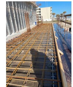 Completed construction of the 2nd floor balcony slab