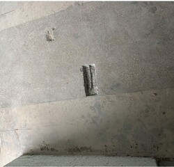 Typical concrete repair on the 1st floor walkways