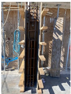 Typical column steel installation