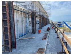 5th floor walkway columns formed