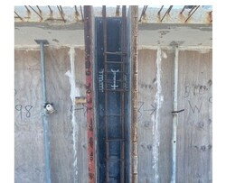 Typical column steel installation
